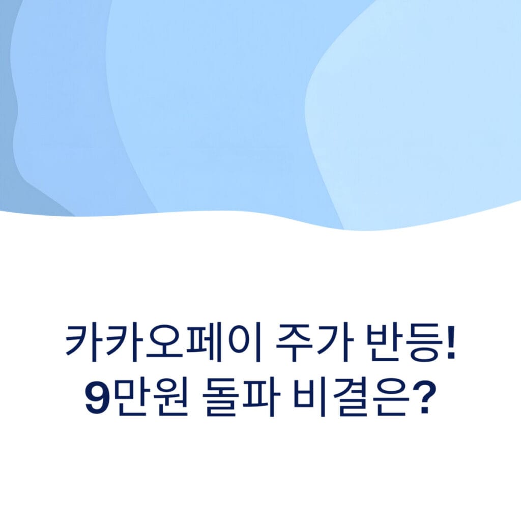 카카오페이 주가 반등