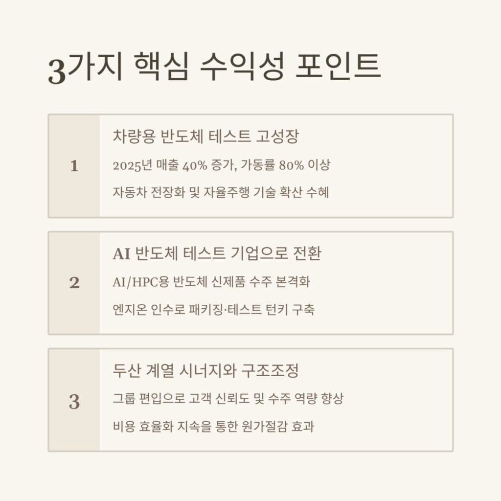 두산테스나 핵심 수익성
