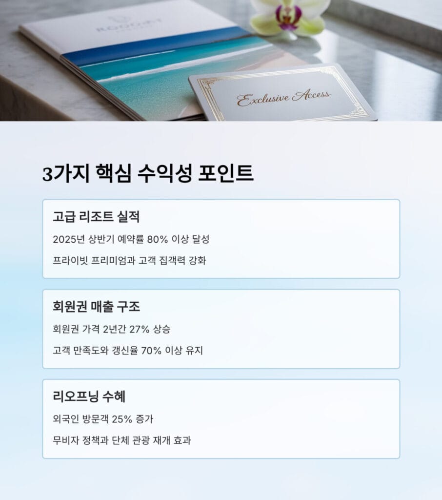 아난티 핵심 수익성 포인트
