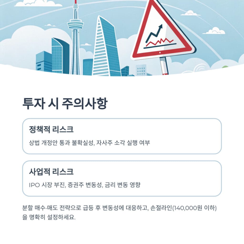 신영증권 투자 시 주의사항