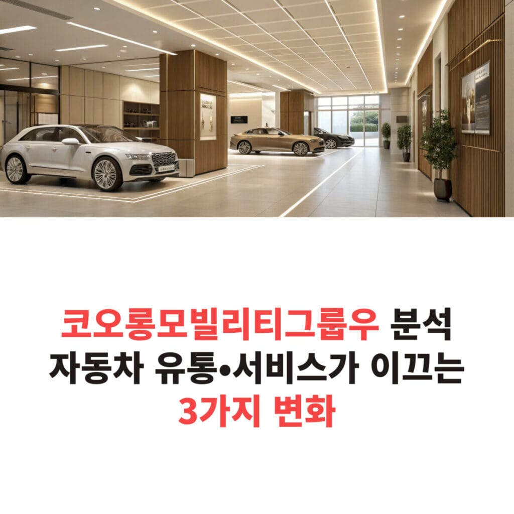 코오롱모빌리티그룹우 실적 분석