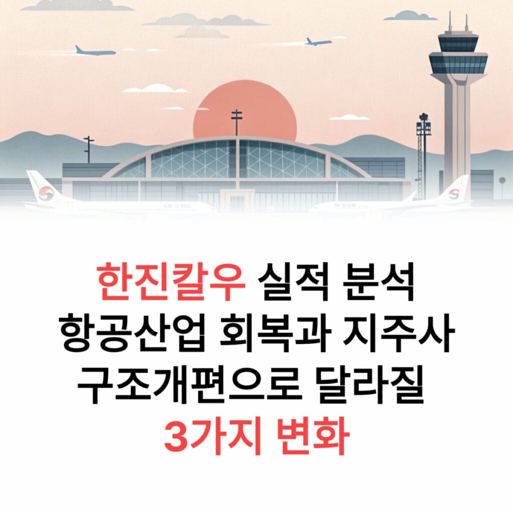 한진칼우 실적 분석