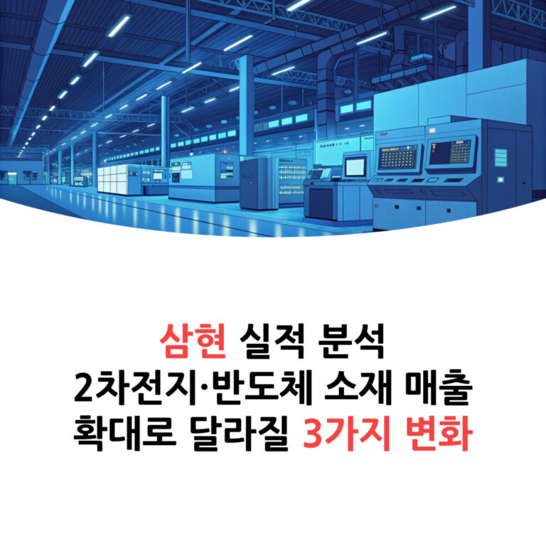 삼현 실적 분석