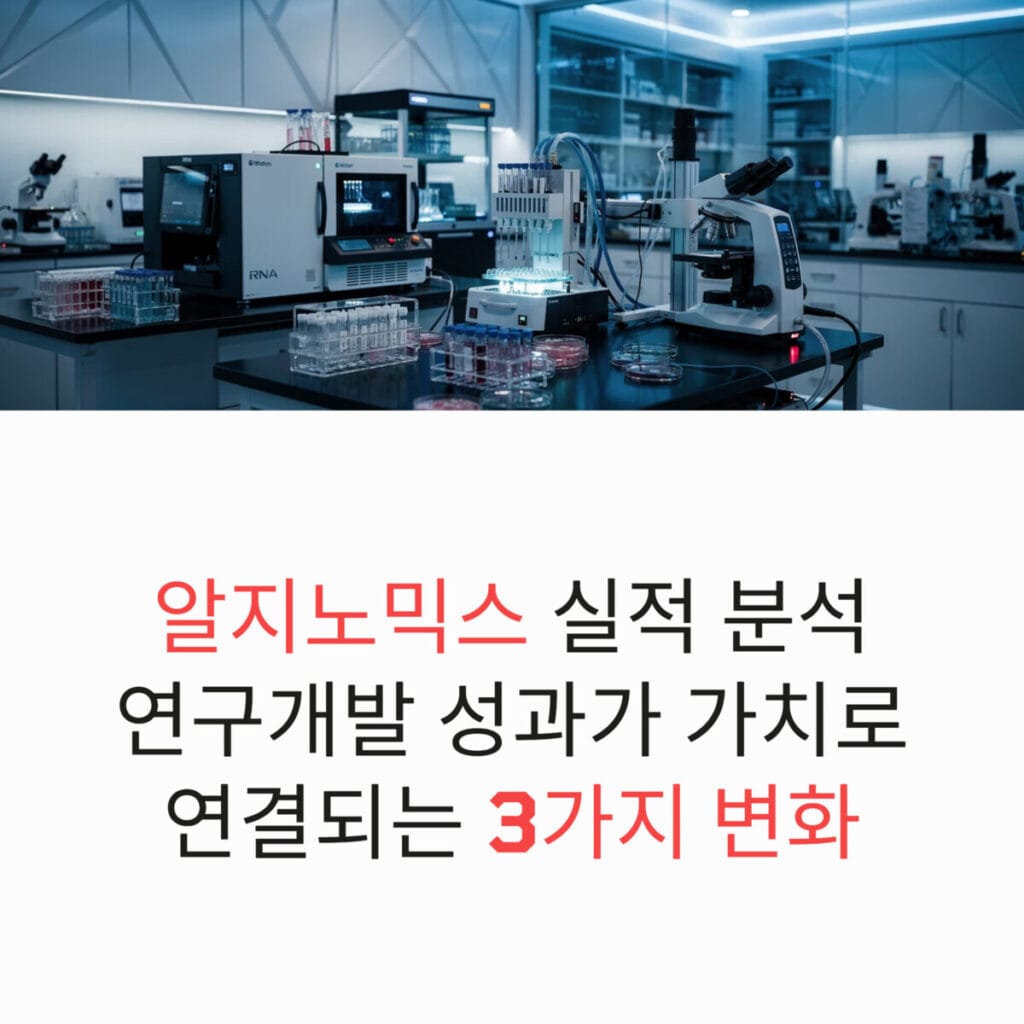 알지노믹스 실적 분석