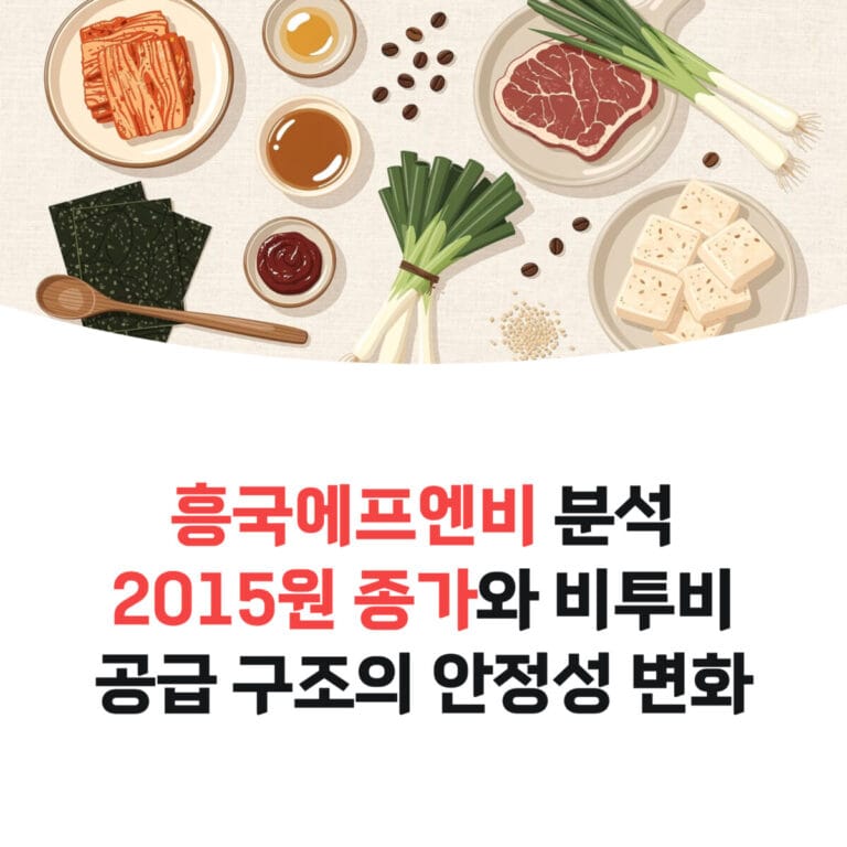 흥국에프엔비 실적 분석