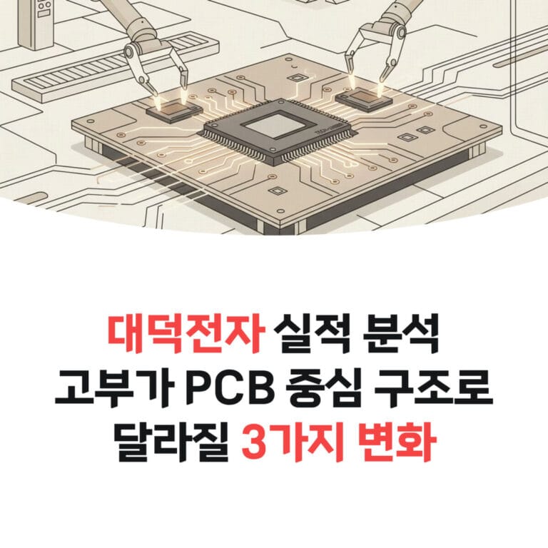 대덕전자 실적 분석