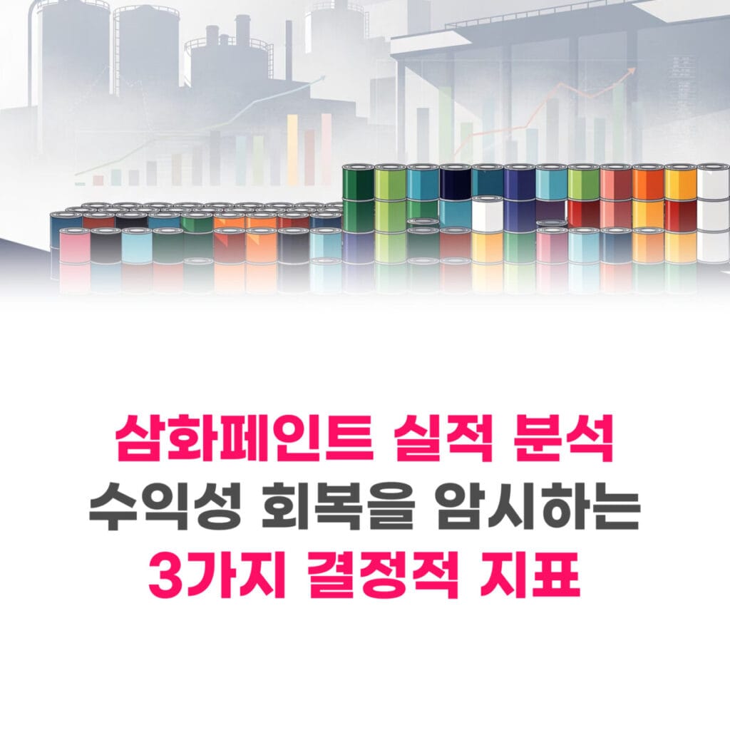 삼화페인트 실적 분석
