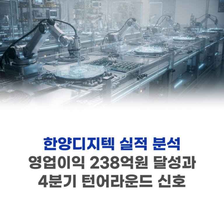 한양디지텍 실적 분석