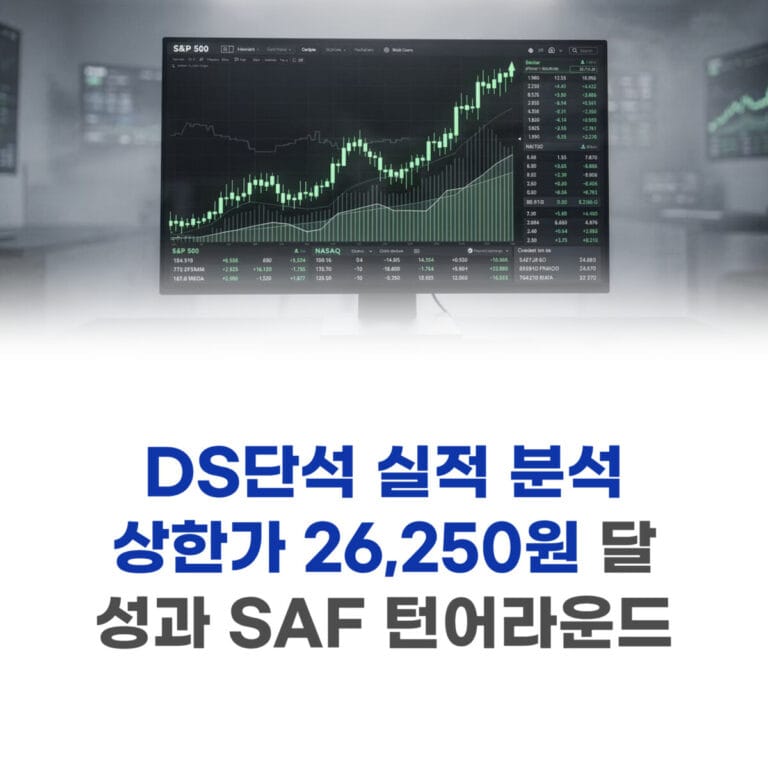 DS단석 실적 분석